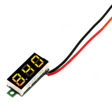 0.72 cm (0.28 inch) 3.5-30V Two Wire DC Voltmeter Yellow