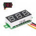 0.72 cm (0.28 inch) 0-100V Three Wire DC Voltmeter Yellow