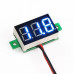 0.72 cm (0.28 inch) 3.5-30V Two Wire DC Voltmeter Blue