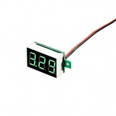 0.72 cm (0.28 inch) 3.5-30V Two Wire DC Voltmeter Green