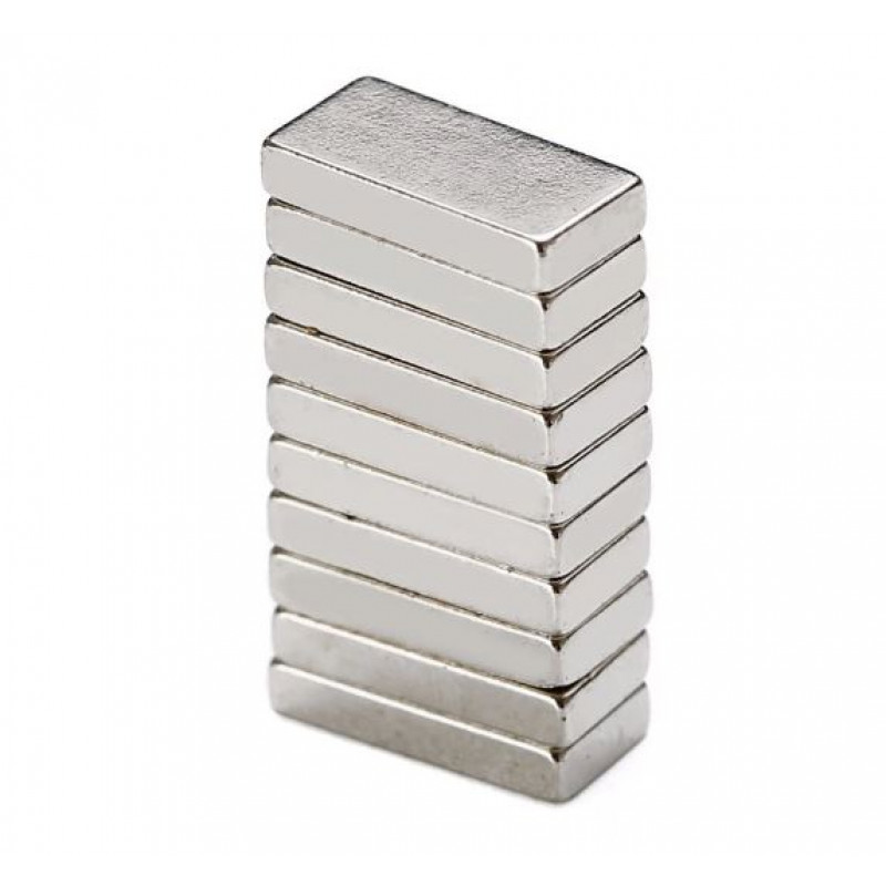 Pack of 5 Strong Block Bar Neodymium 20mm Length x 10mm Width x 4mm Thickness Neo DIY Craft Strong Rare Earth NdFeb Magnets efeel®