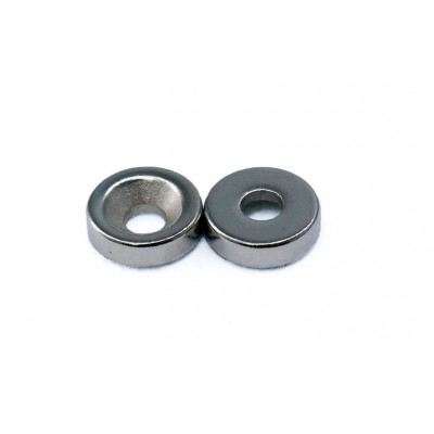 10mm x 3mm x 3mm (10x3x3 mm) Neodymium Ring Countersunk Magnet