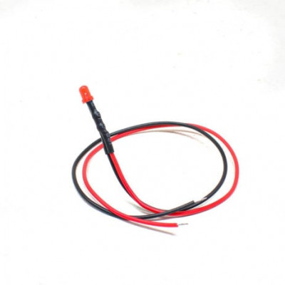 12-18V Red LED Indicator 5MM Light with 20CMCable (Pack of 5)