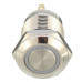 12mm 12V Ring Light Self-Lock Non-momentary Metal Push-button Switch-White Light