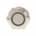 12mm 12V Ring Light Self-Lock Non-momentary Metal Push-button Switch-White Light