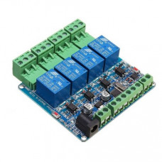 12V Modbus RTU 4 Channels Relay Module Optocoupler RS485 MCU for Arduino