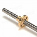 150mm Trapezoidal 4 Start Lead Screw 8mm Thread 2mm Pitch Lead Screw with Copper Nut