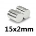 15mm x 2mm (15x2 mm) Neodymium Disc Strong Magnet