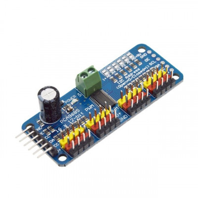 PCA9685 - 16 Channel 12-Bit PWM Servo Motor Driver I2C Module For Arduino