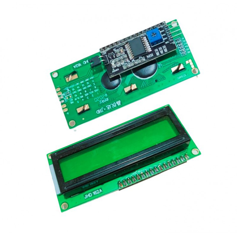1602 16x2 Lcd Display With I2c Iic Interface Green Backlight Buy Online At Low Price In