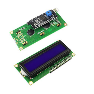 1602 (16x2) LCD Display with I2C/IIC interface - Blue Backlight