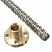 215mm Trapezoidal 4 Start Lead Screw 8mm Thread 2mm Pitch Lead Screw with Copper Nut