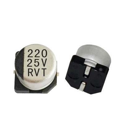 220uF 25V (SMD) Electrolytic Capacitor - 5 Pieces Pack