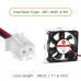 24V A520 FS5010 Brushless DC Cooling Fan with 2Pin Cable for 3D Printer