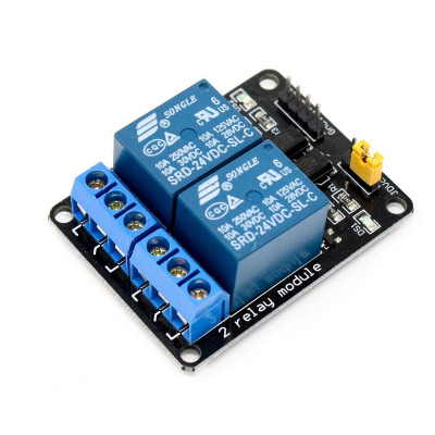 2 Channel 24V Relay Module with Optocoupler