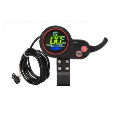 24V Electric Bike Control Panel, Waterproof Plastic Easy Operation 24V,36V,48V Electric Scooter Thumb Throttle