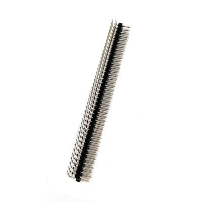 2x40 Pin 2.54mm Pitch Male Berg Strip (Right Angle) - Break Away Header