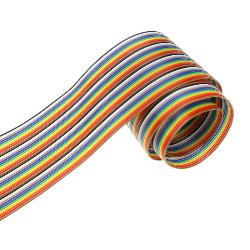 Flat Rainbow Ribbon Cable , 1.27mm Dupont Ribbon Cable 20 Pins