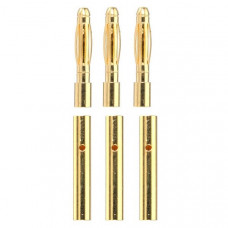 2mm Gold Connectors-3 Pairs - 6pcs