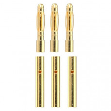 2mm Gold Connectors-3 Pairs - 6pcs