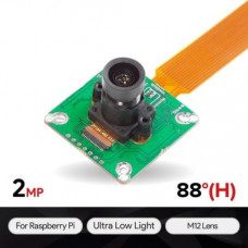 2MP IMX462 Color Ultra Low Light STARVIS HDR Camera Module with M12 Lens for Raspberry Pi