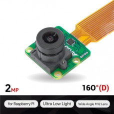 2MP SONY IMX462 Color Ultra Low Light STARVIS Camera Module with 141(H) Wide-Angle M12 Lens for Raspberry Pi