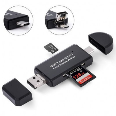 3-in-1 USB Type-C-OTG Card Reader