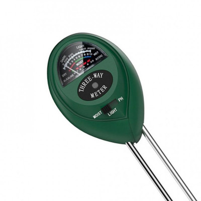 3 Way Soil Meter For Moisture, Light Intensity and pH Testing Meter