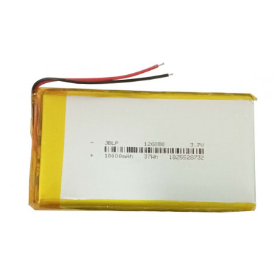 3.7V 10000mAH (Lithium Polymer) Lipo Rechargeable Battery Model JBLP-1260B0