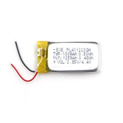 3.7V 130mAH (Lithium Polymer) Lipo Rechargeable Battery Model PL-401223