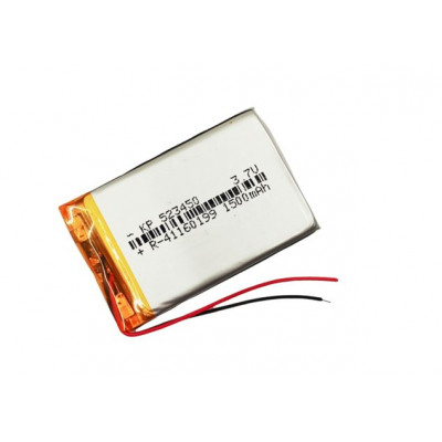 3.7V 1500mAH (Lithium Polymer) Lipo Rechargeable Battery Model KP-523450