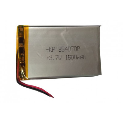 3.7V 1500mAH (Lithium Polymer) Lipo Rechargeable Battery Model KP-354070