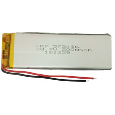 3.7V 2000mAH (Lithium Polymer) Lipo Rechargeable Battery Model KP-573496