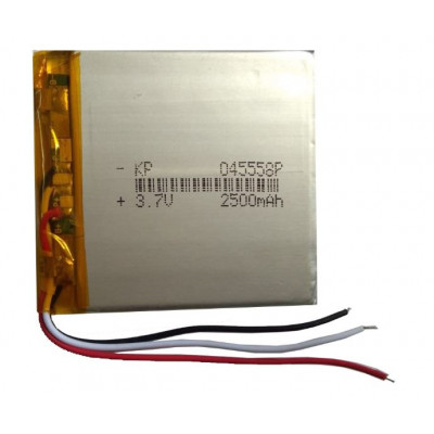 3.7V 2500mAH (Lithium Polymer) Lipo Rechargeable Battery Model KP-045558 3.7V 2500mAH (Lithium Polymer) Lipo Rechargeable Battery Model KP-045558
