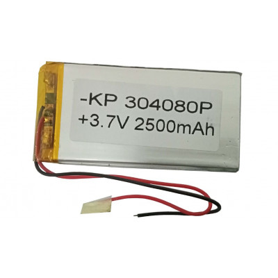 3.7V 2500mAH (Lithium Polymer) Lipo Rechargeable Battery Model KP-304080 3.7V 2500mAH (Lithium Polymer) Lipo Rechargeable Battery Model KP-304080