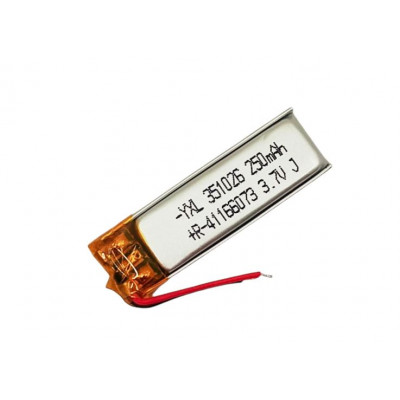 3.7V 250mAH (Lithium Polymer) Lipo Rechargeable Battery Model KP-351026