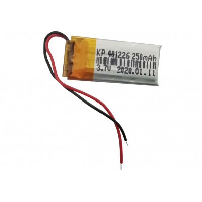 3.7V 250mAH (Lithium Polymer) Lipo Rechargeable Battery Model KP-401226