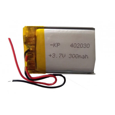 3.7V 300mAH (Lithium Polymer) Lipo Rechargeable Battery Model KP-402030