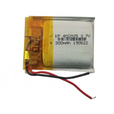 3.7V 300mAH (Lithium Polymer) Lipo Rechargeable Battery Model KP-402025