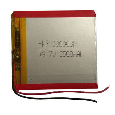 3.7V 3500mAH (Lithium Polymer) Lipo Rechargeable Battery Model KP-306063