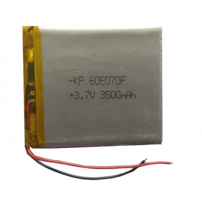 3.7V 3500mAH (Lithium Polymer) Lipo Rechargeable Battery Model KP-606070
