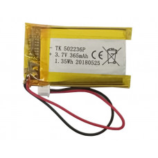 3.7V 365mAH (Lithium Polymer) Lipo Rechargeable Battery Model TK-502236