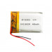 3.7V 400mAH (Lithium Polymer) Lipo Rechargeable Battery Model KP-352025