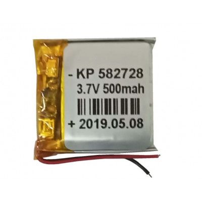 3.7V 500mAH (Lithium Polymer) Lipo Rechargeable Battery Model KP-582728 3.7V 500mAH (Lithium Polymer) Lipo Rechargeable Battery Model KP-582728