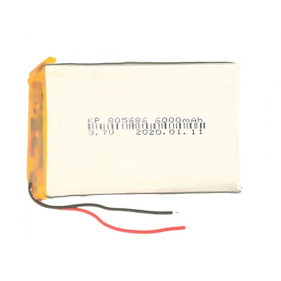 3.7V 6000mAH (Lithium Polymer) Lipo Rechargeable Battery Model KP-805686 3.7V 6000mAH (Lithium Polymer) Lipo Rechargeable Battery Model KP-805686