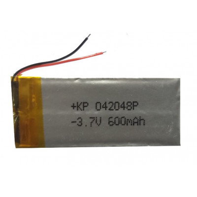 3.7V 600mAH (Lithium Polymer) Lipo Rechargeable Battery Model KP-042048 3.7V 600mAH (Lithium Polymer) Lipo Rechargeable Battery Model KP-042048