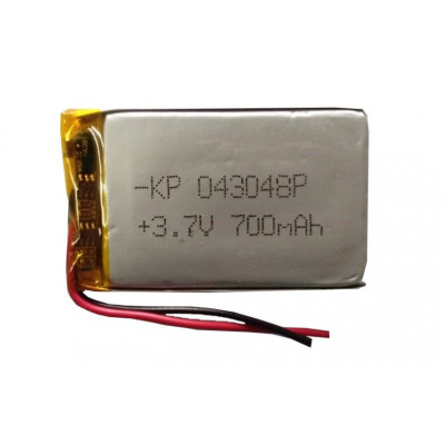 3.7V 700mAH (Lithium Polymer) Lipo Rechargeable Battery Model KP-043048
