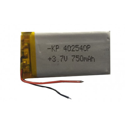 3.7V 750mAH (Lithium Polymer) Lipo Rechargeable Battery Model KP-402540