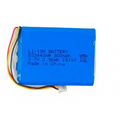3.7V 800mAH (Lithium Ion) Li-Ion Rechargeable and Flexible Pouch Battery Model - 533443AR