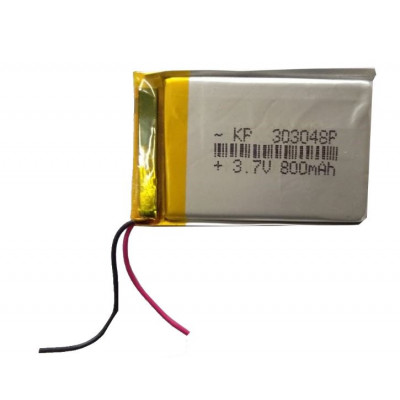 3.7V 800mAH (Lithium Polymer) Lipo Rechargeable Battery Model KP-303048 3.7V 800mAH (Lithium Polymer) Lipo Rechargeable Battery Model KP-303048